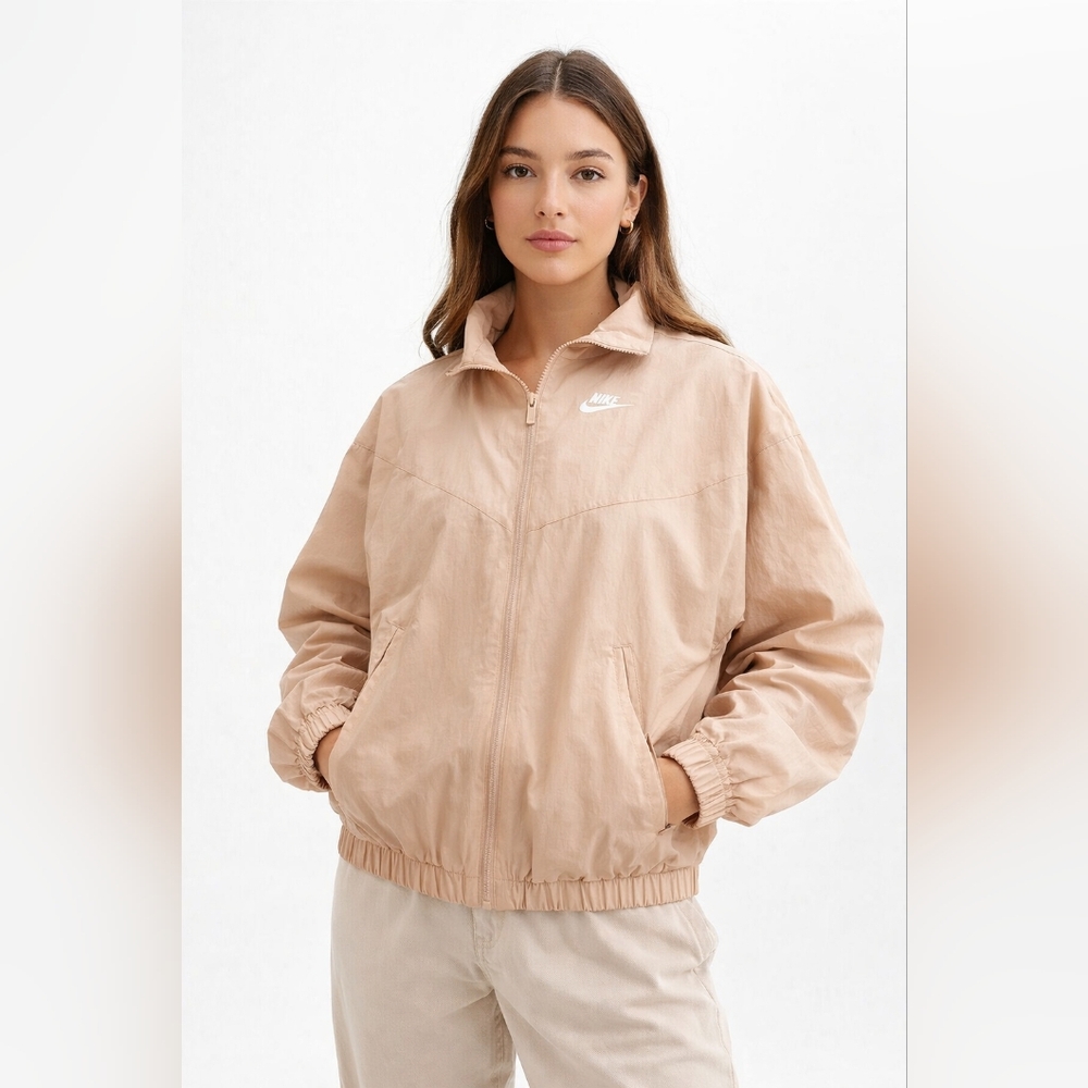 Nike Women's Light Beige Bomber Jacket